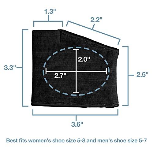 ZenToes ZenToes Metatarsal Pads for Men and Women - Ball of Foot Pain Relief Cushions for Sesamoiditis, Metatarsalgia, Morton's Neuroma - 2 Pairs Fabric Sleeves with Gel Inserts (Small, Black)