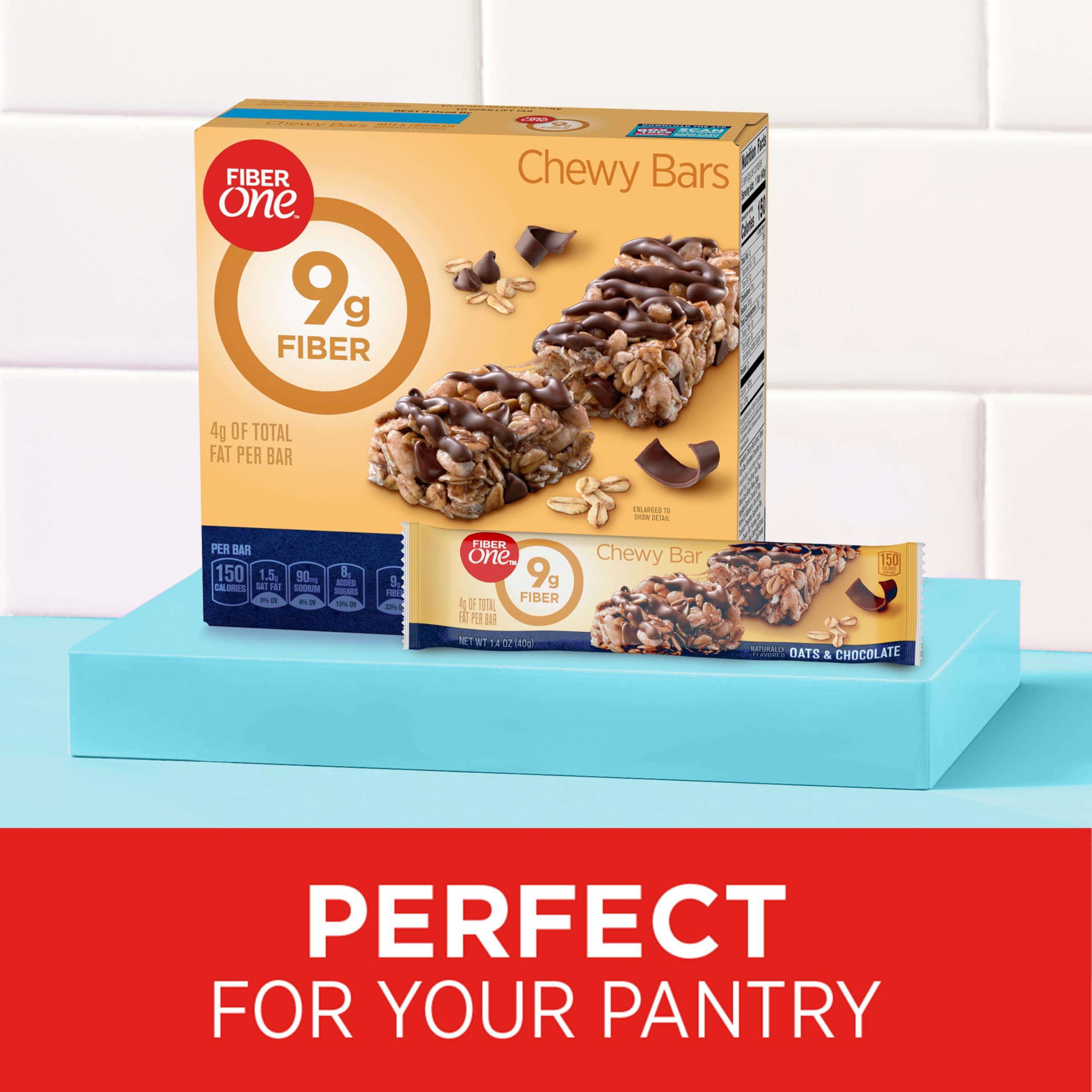 Fiber One Fiber One Chewy Bars, Oats & Chocolate, Fiber Snacks, 5 ct