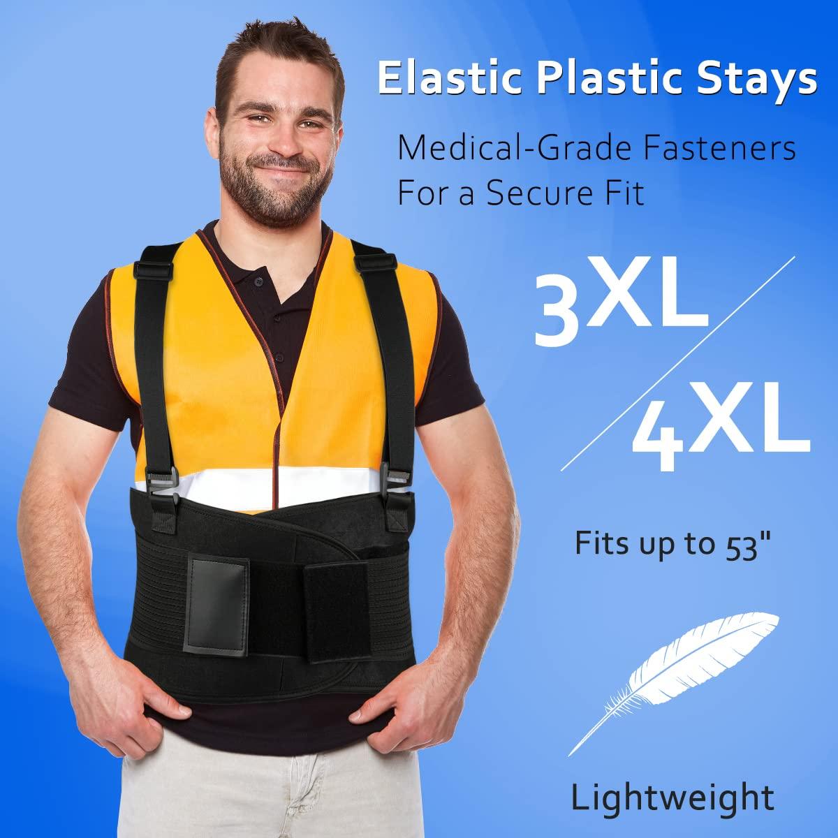 ABACKH ABACKH Back Brace Lumbar Back Support Belt for Women and Men - Lower Back Pain Relief - Heavy Lifting Support with Removable Adjustable Belt for Moving and Warehouse,Medium(30-37 Inches)