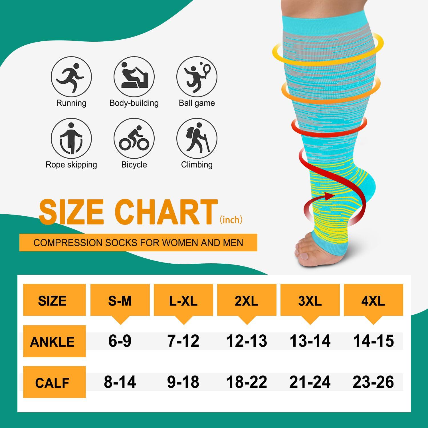 Diu Life Diu Life Copper Toeless Compression Socks for Women Men, Open Toe Socks 15-20mmHg is Best Support for All Day Wear