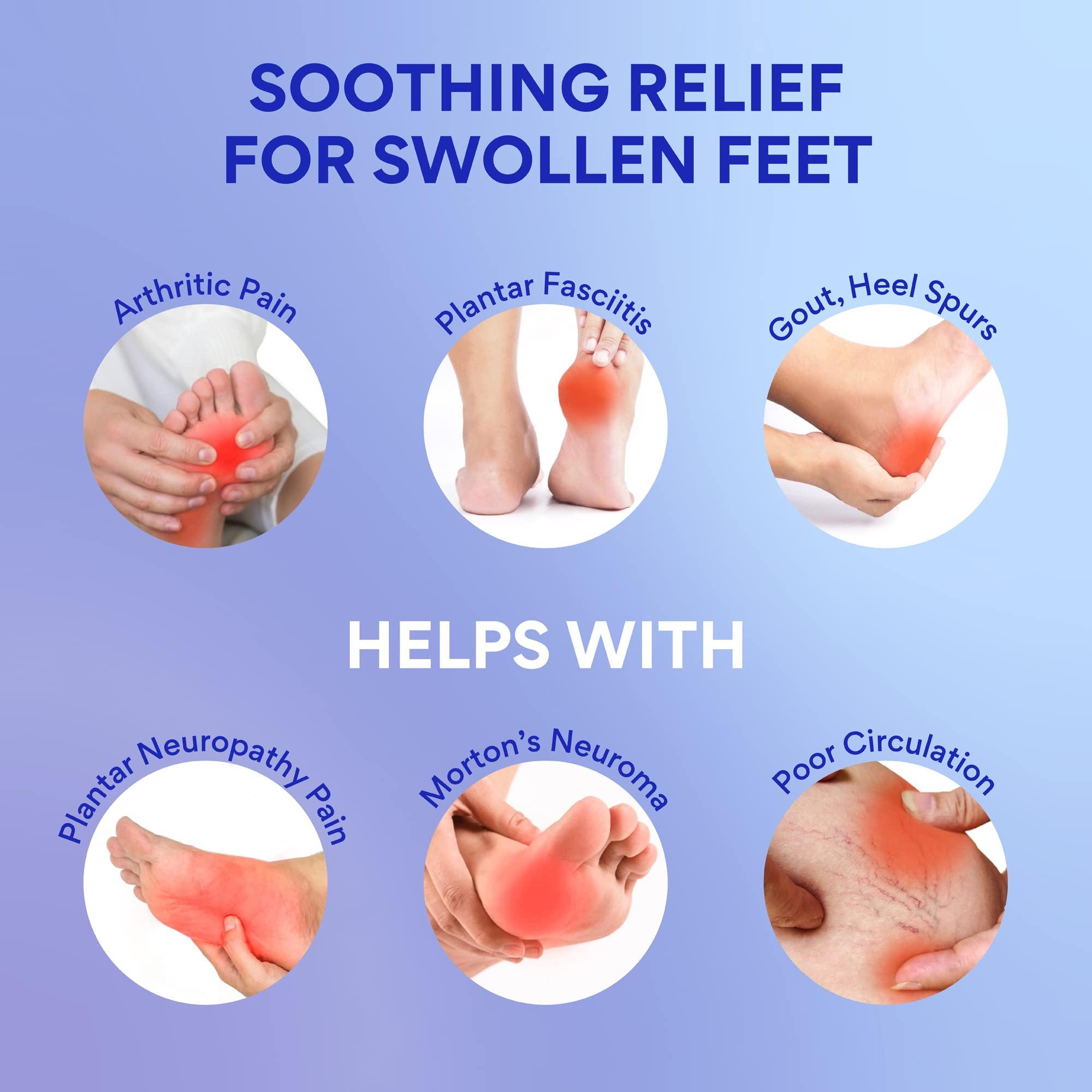 LEONNS LEONNS Gel Ice Pack Slippers - Provides Hot and Cold Therapy for Foot Pain, Neuropathy Pain Relief for Feet, Gout Relief, Swollen Feet, Plantar Fasciitis and Heel Spurs- One Size Fits Most (Black)