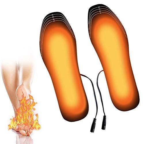 apptanna USB Heating Insole Electric Heating Foot Warming Insole Washable Cutable Size Insole Winter Outdoor Warm Insole (Black, 41-45 Yards)