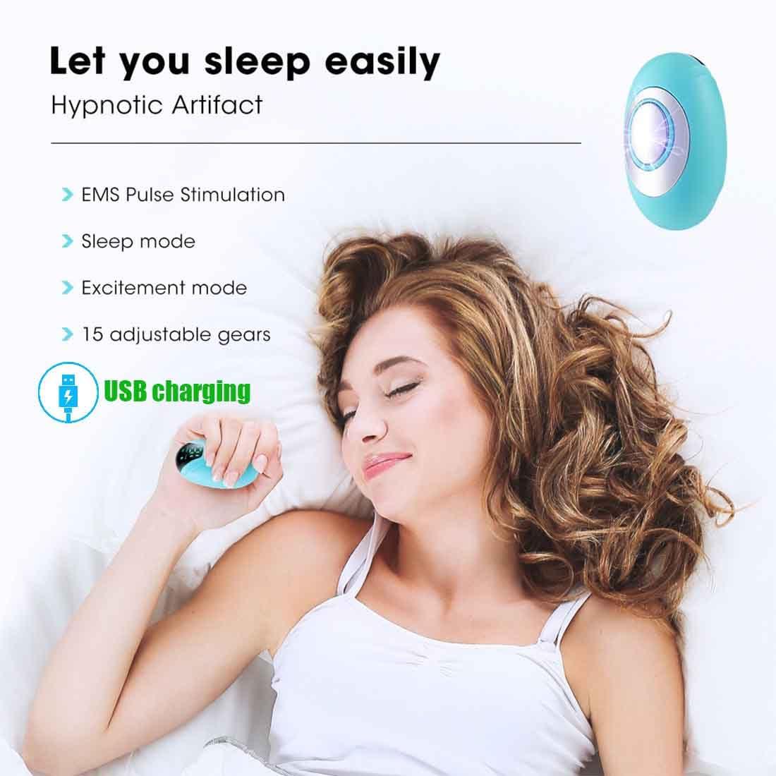 TSYIDUI Neurocontrol Handheld Sleep Aid Device,Portable 2 Modes Sleep Devices,Relieve Insomnia Instrument,Sleep Instrument,Natural Sleep Aid Device,Sleep Aid Machine for Pressure Anxiety Fast Asleep (Black)