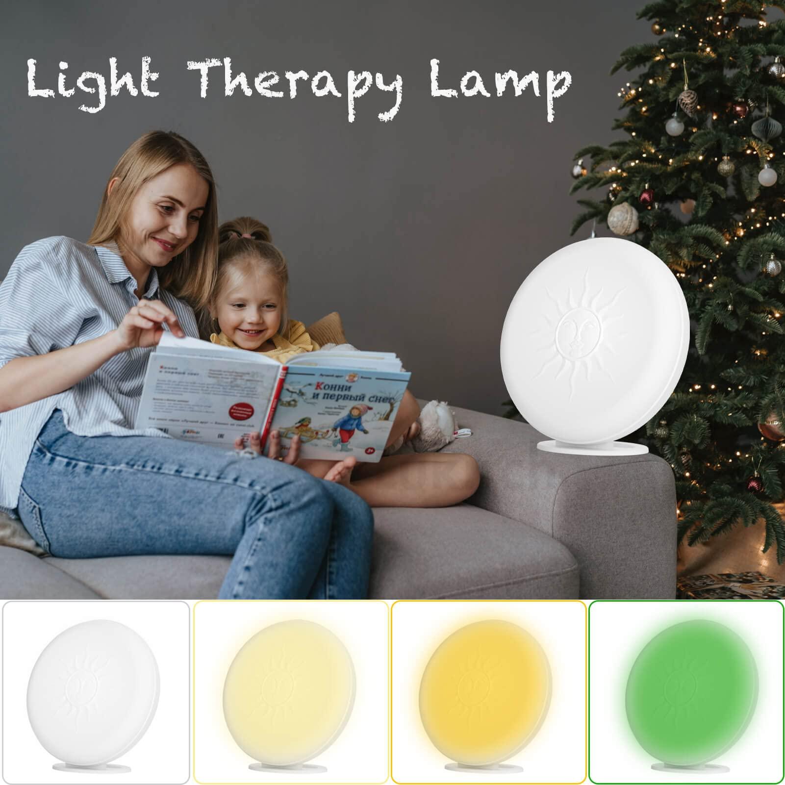 Lukirch Lukirch Green Light Therapy Lamp, UV-Free Therapy Light, 4 Colors, Natural Relief for Migraine Relief, Good Sleep, Happy Mood, Boost Energy and Jet Lag (Greenlight)
