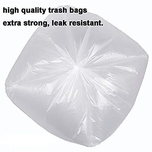 7-Almond 7-Almond 1.2 Gallon Clear Garbage Bags, Small Trash Bags 4.5-Liter Durable Disposable Trash Wastebasket Bags Can Liners for Office, Home Waste Bin, Bathroom, Kitchen (Clear, 250 Counts/5 Rolls)