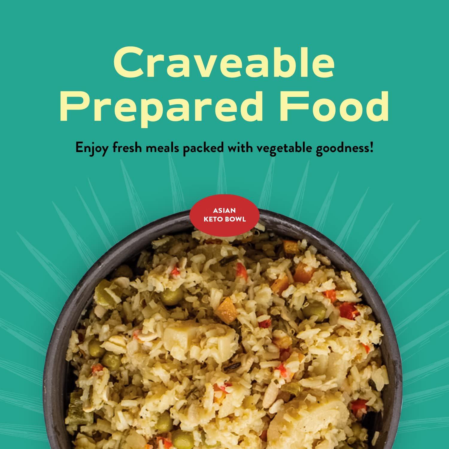 Natural Heaven Natural Heaven Hearts of Palm Asian Keto Food Bowl 6-Pack Prepared Meals, Ready in 60 Seconds, 9 Oz Ea