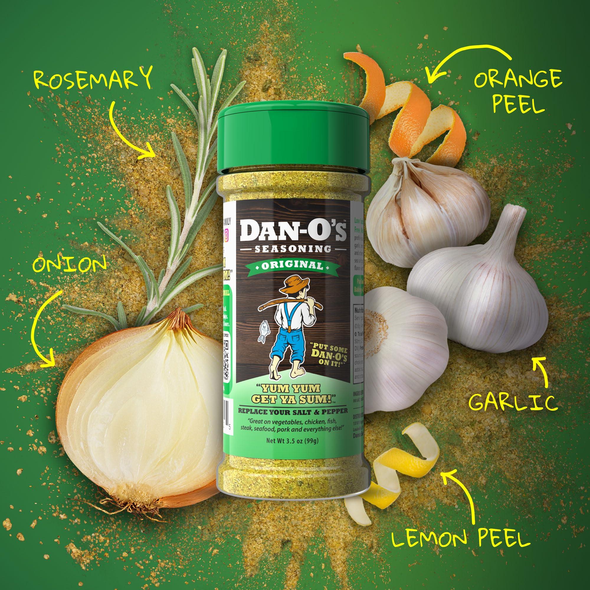 Dan-O\'s Dan-O\'s Original Seasoning - for Chicken, Meats, Veggies - Savory - All-Purpose, All-natural, 0 Sugar, 0 Calorie Seasoning for Cooking Anything for Dantastic Flavor - Online Exclusive (2.5 oz) 2 Pack