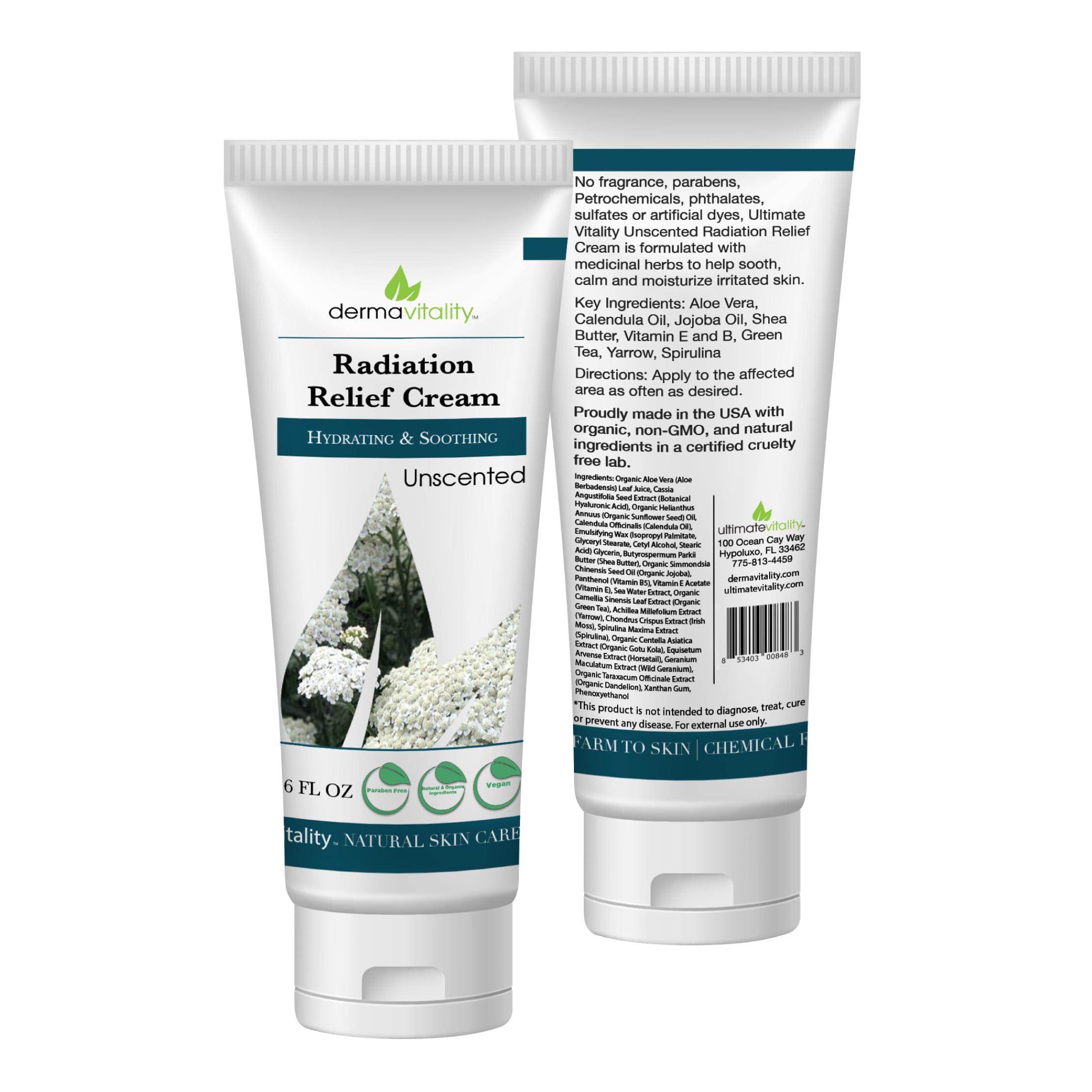 UltimateVitality UltimateVitality Unscented Radiation Burn Relief Cream Calendula Cream for Radiation Patients, Natural, Organic, Paraben, Pthalate Free - 6 Ounces