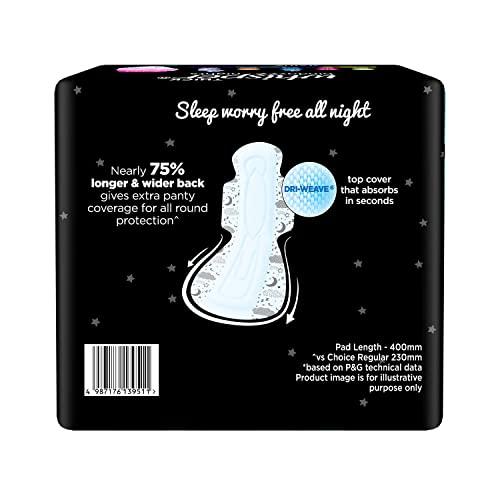WHISPER Whisper Ultra Night Sanitary Pads for Women, XXXL 20 Napkins