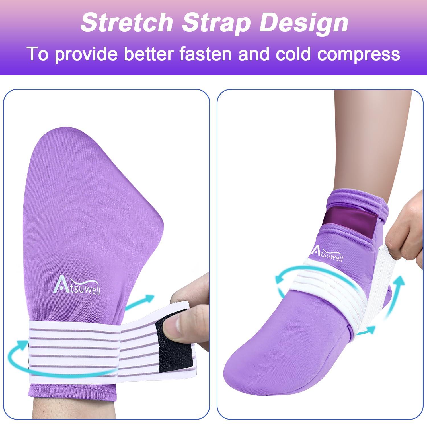 Atsuwell Atsuwell Foot Hand Ice Pack for Chemotherapy, Chemo Cold Gloves and Socks for Neuropathy, Cold Therapy Socks and Cold Gloves Comfort Items for Soothing Discomfort, Chemo Care Package Gift, L/XL