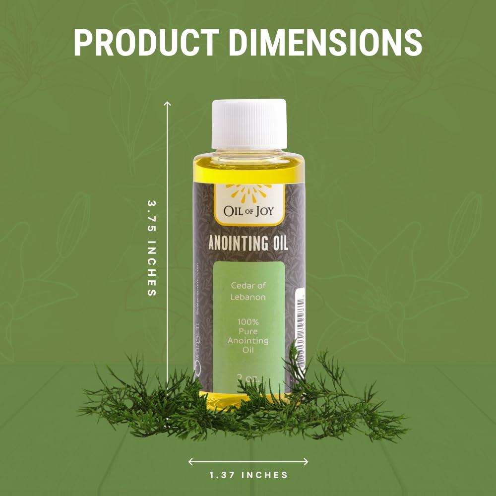 Swanson Christian Products Cedar of Lebanon Anointing Oil 2 Oz Christian Anointing Oil Represents Divine Strength and Protection Holy Anointing Oil by Oil of Joy