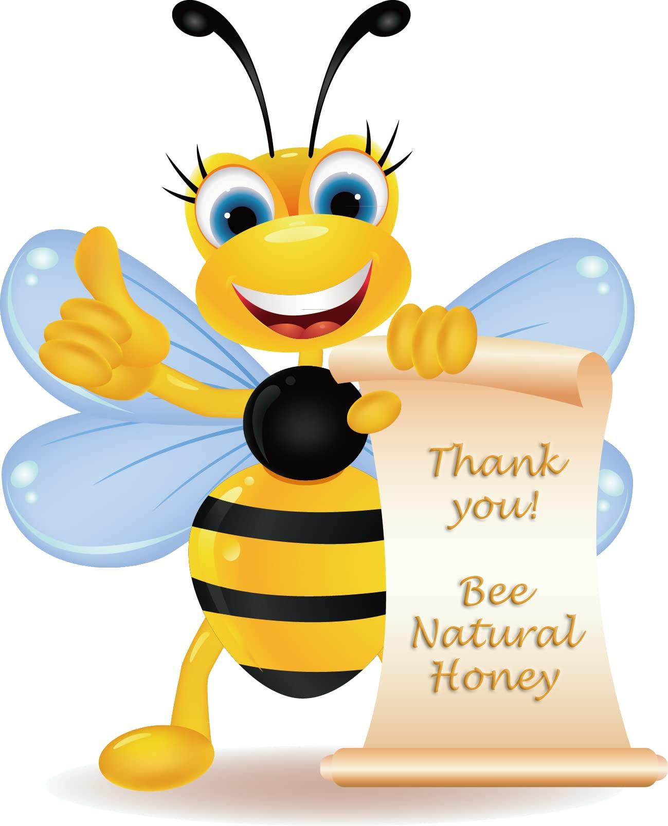 Bee Natural Honey Bee Natural South Florida Wildflower Honey - Natural, Pure, Unfiltered and Uncooked Honey | Kosher Certified | Ideal for Weddings, Events, Corporate Gifts, Travel, Baking, and Cooking (80 Ounce Jar - 5 LB)