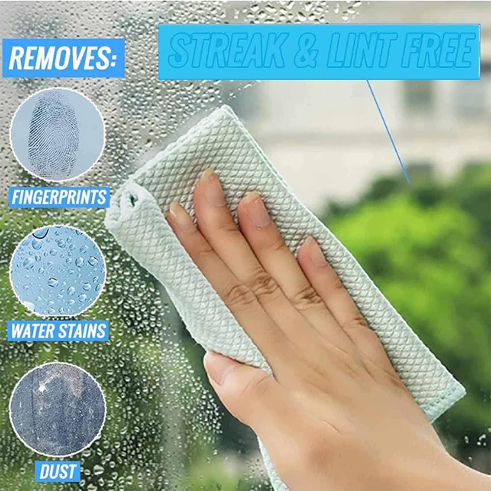 KCRPM KCRPM Shiny Wipes-Shiny Wipes Cleaning Cloths, 2023 New Fish Scale Cleaning Cloth, Nanoscale Streak Free Miracle Cleaning Cloths, Reusable Lint Free Fish Scale Cloth for Glass (10Pcs,12inch*16inch)