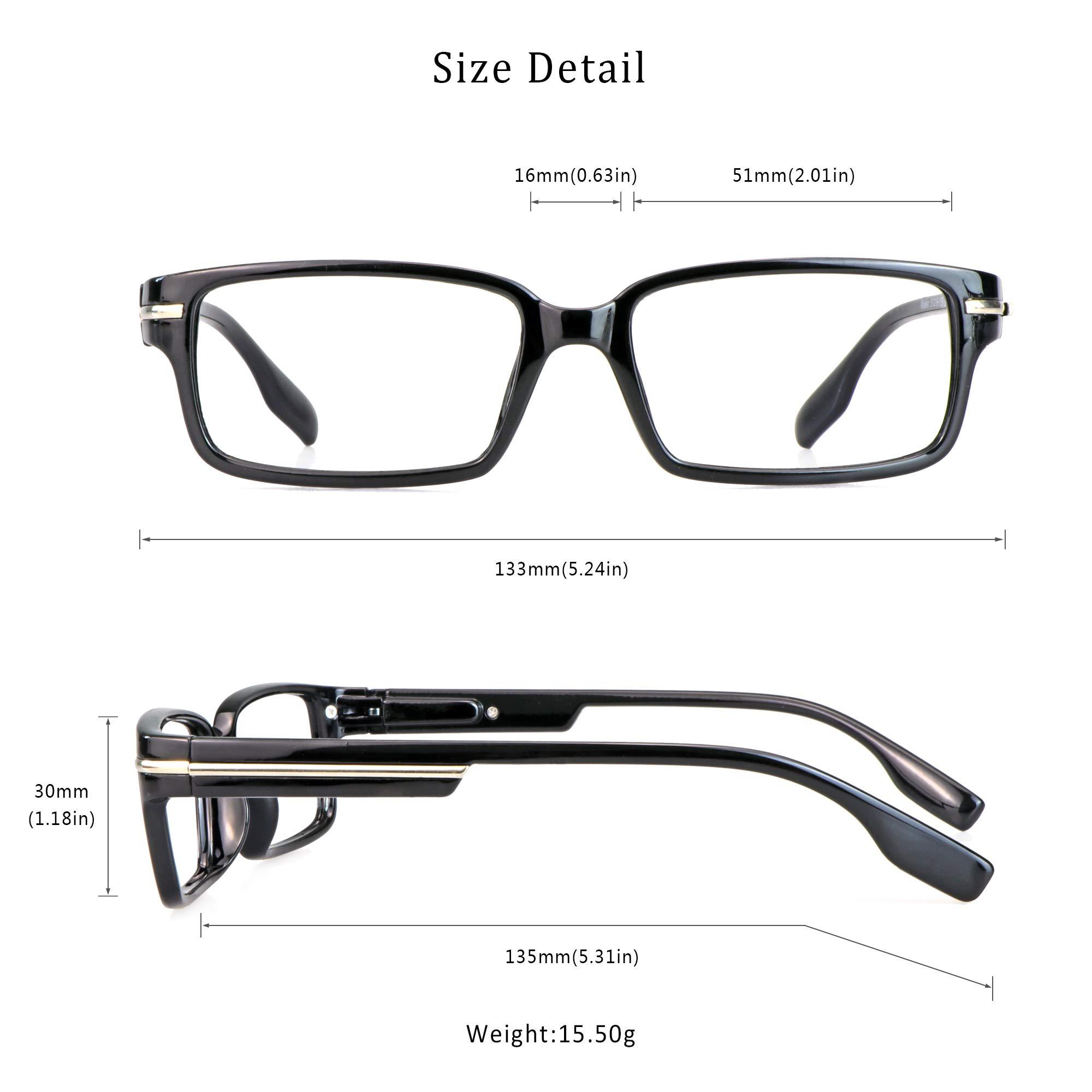 VisionGlobal VisionGlobal 4 Pairs Reading Glasses, Blue Light Blocking Glasses, Computer Reading Glasses for Men(Colors, 3.50 Magnification)