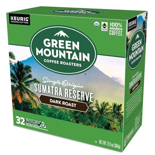 Green Mountain Coffee Roasters Green Mountain Coffee Roasters Sumatra Reserve Coffee, Keurig Single-Serve K-Cup pods, Dark Roast, 32 Count