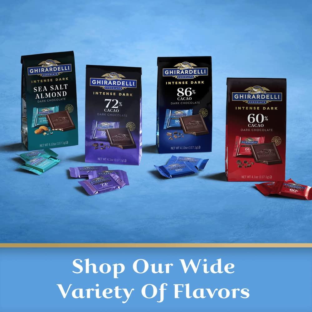 Ghirardelli Chocolate Company GHIRARDELLI Intense Dark Chocolate Squares, Sea Salt 60% Cacao, 4.1 Oz Bag