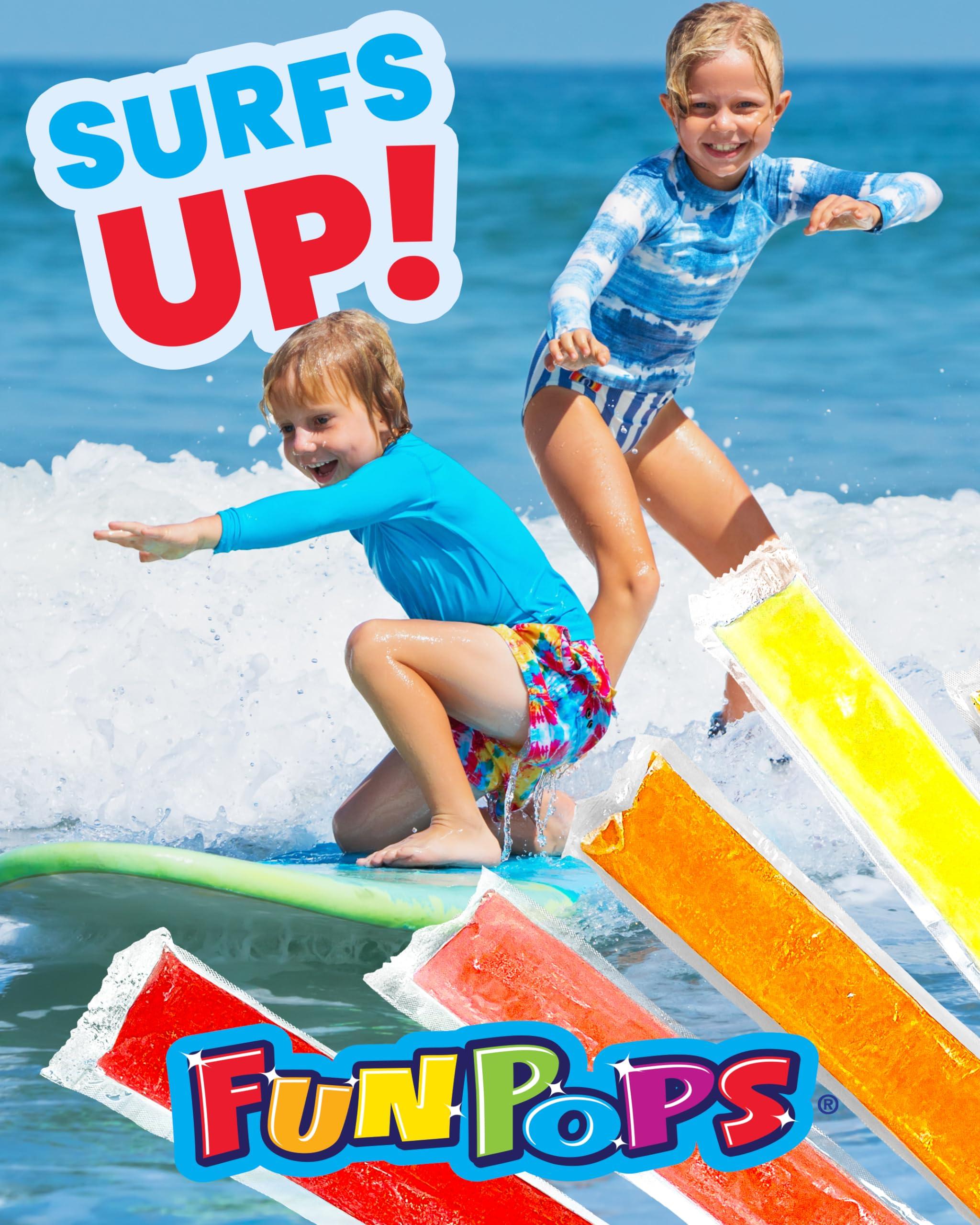 FUNPOPS FunPops Frozen Ice Pops, 36-Fruit Flavored Freeze Pops, Frozen Summer Snack For All Ages, Low Calorie