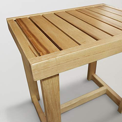 American Trails American Trails 18" Solid White Shower Bench, Natural Oak