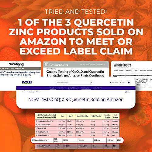 Mt. Angel Vitamins Mt. Angel Vitamins - Zinc Quercetin with Bromelain Supplement Immune Support & Respiratory Health - Quercetin 500mg Capsules | Zinc 50mg | Vitamin C Capsules | Immune Booster for Adults - 120ct.