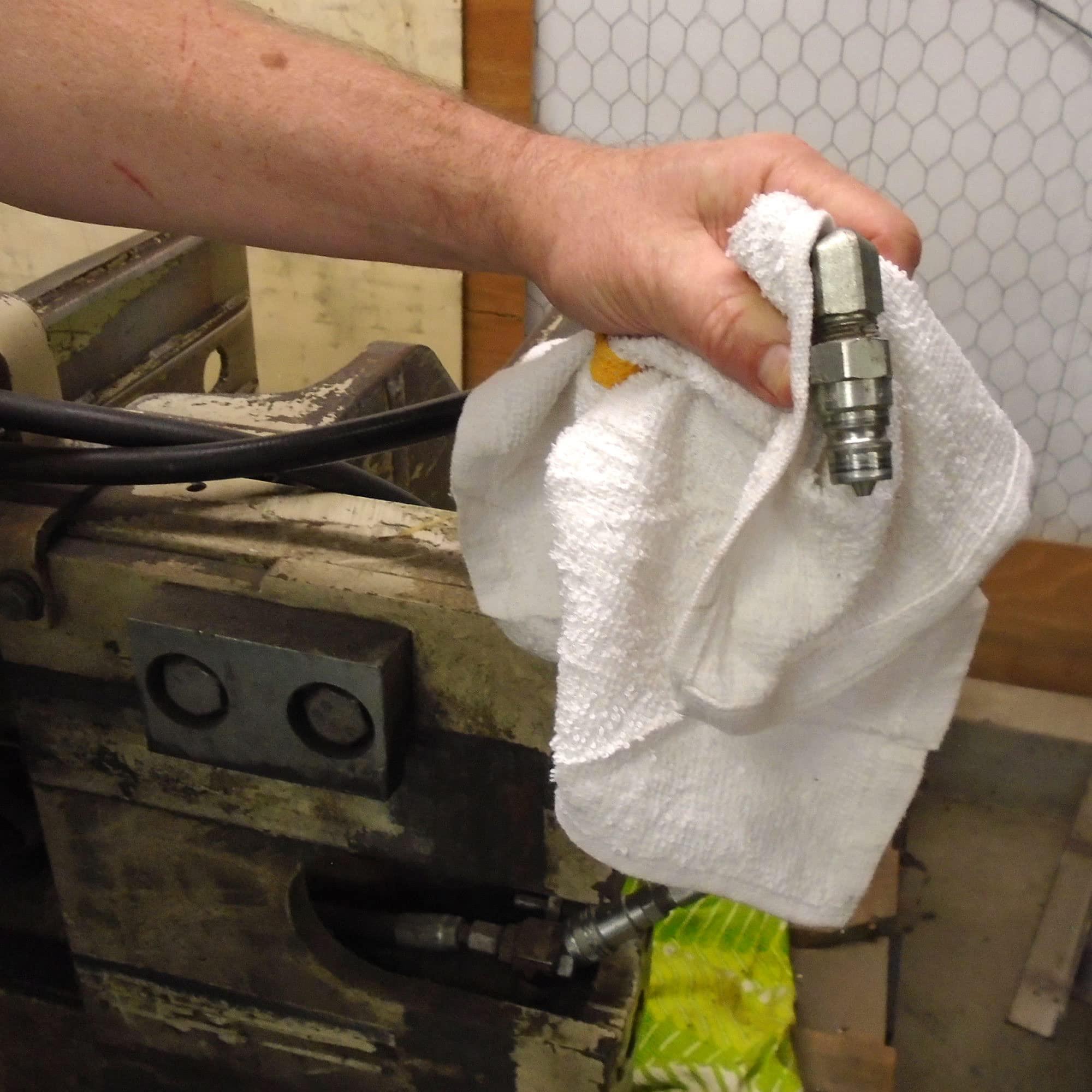 Texas Ragtime Texas Ragtime White Terry Bar Towels Bulk Industrial Grade Cloth Rags Multipurpose Cleaning, Staining for Restaurants, Home and Commercial (14 x 17) (8 Pounds)