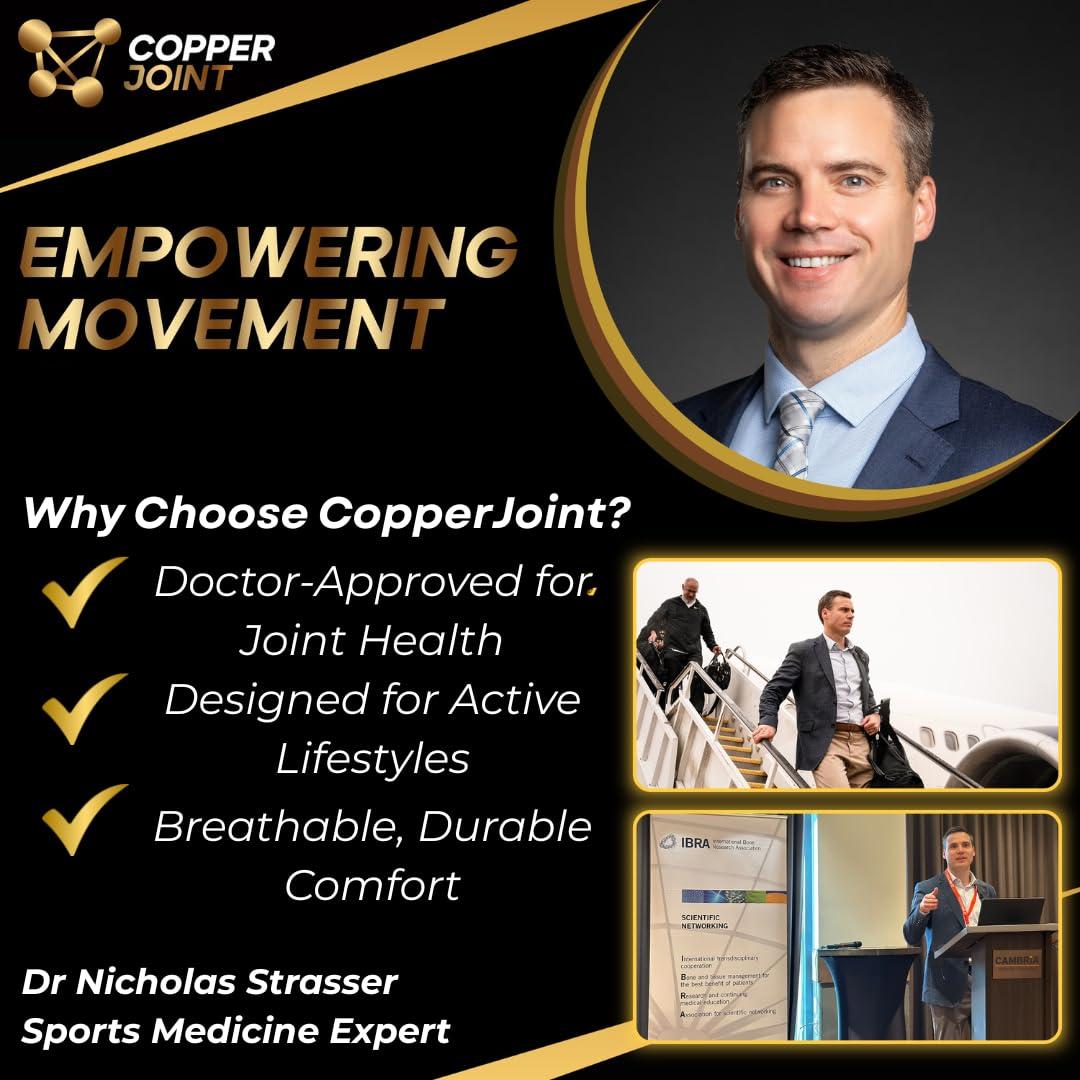 CopperJoint CopperJoint Copper Hip Brace For Sciatica Pain Relief - Hip Pain Relief, Sciatic Nerve Brace & Sciatica Hip Brace Ideal As Hip Flexor Compression Wrap, Hamstring Compression Wrap, Hip Compression Wrap