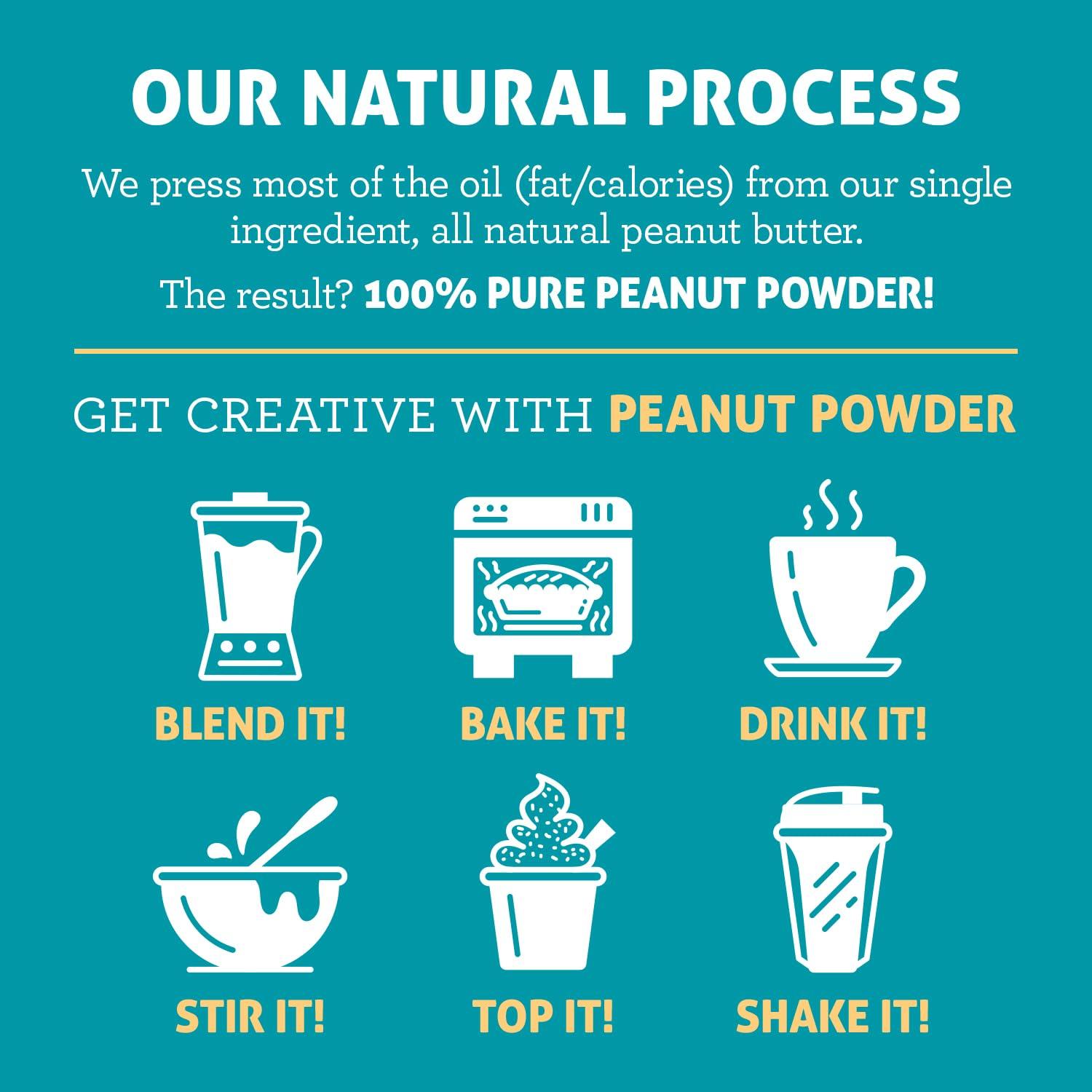 Crazy Richard's Crazy Richard\'s 100% All-Natural Peanut Butter Powder with No Added Sugar and Non GMO (6.5 Ounces, Pack of 6)