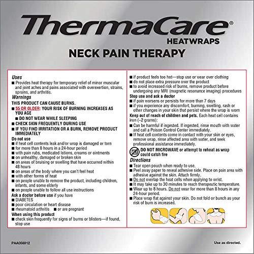 ThermaCare ThermaCare - Advanced Neck Pain Therapy, 9 Air-Activated Neck, Wrist & Shoulder HeatWraps. Up to 16 Hours of Pain Relief