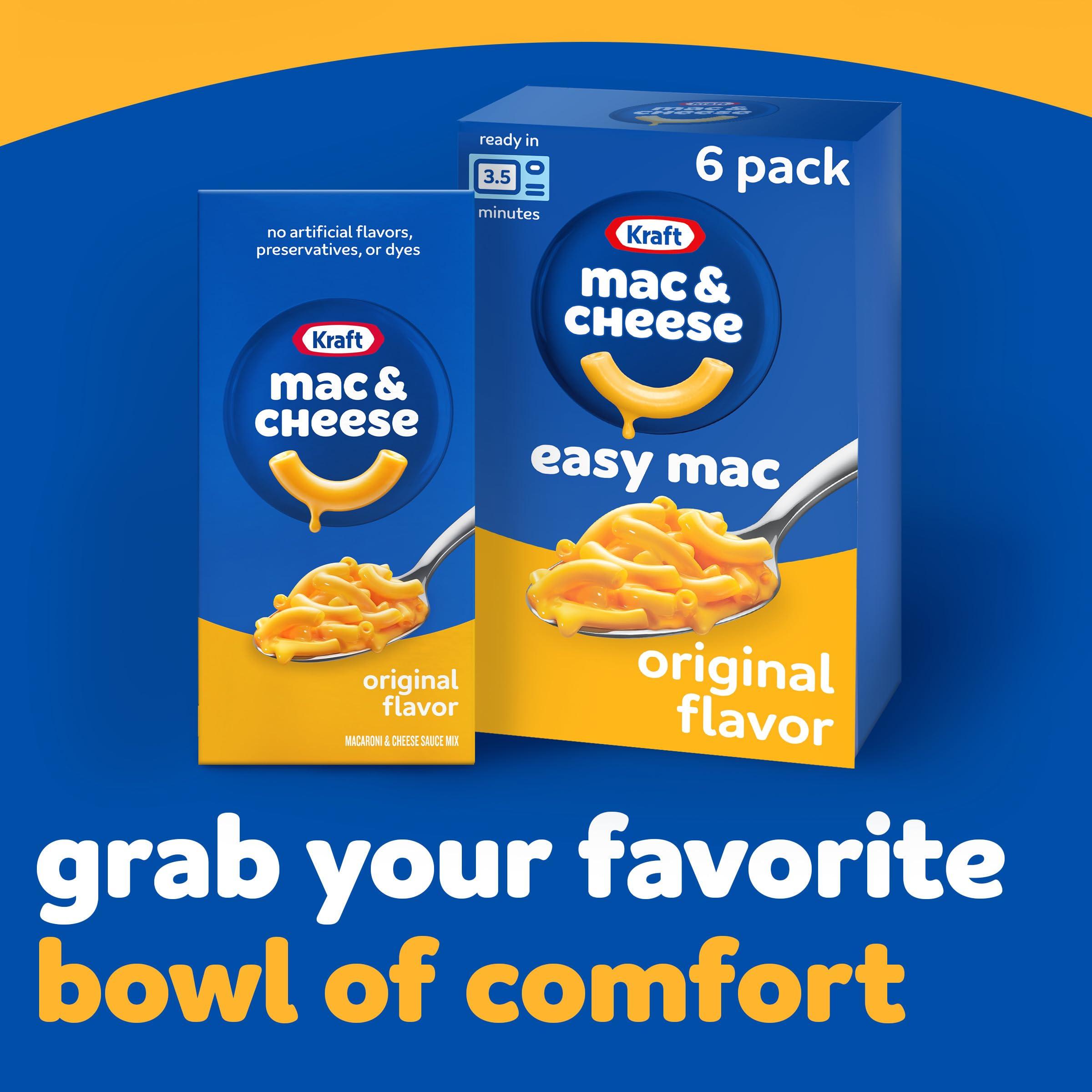 Kraft Kraft Easy Mac Original Mac & Cheese Macaroni and Cheese Dinner, 6 ct Packet