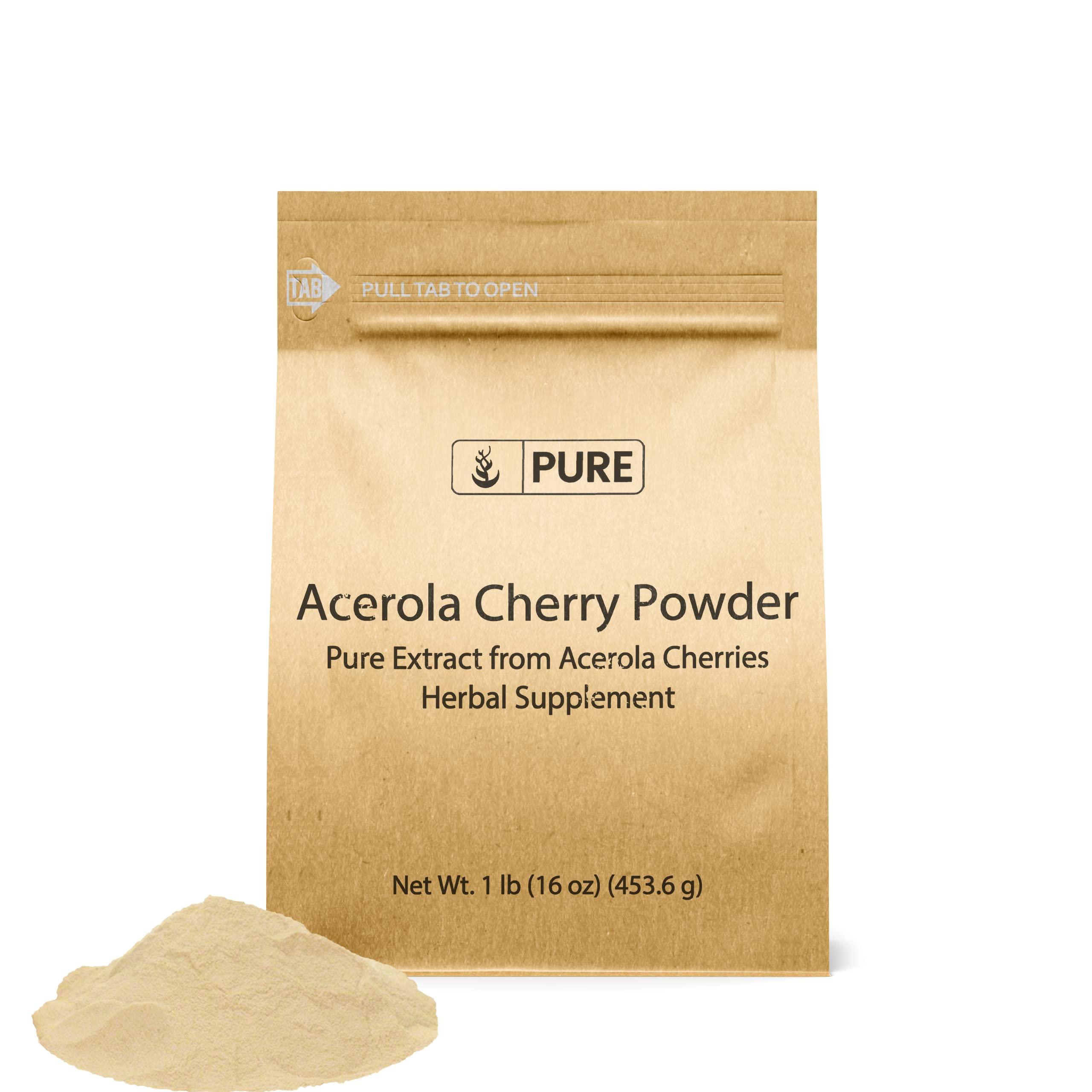 PURE ORIGINAL INGREDIENTS Pure Original Ingredients Acerola Cherry Powder 1lb Non-GMO, Gluten Free, Eco-Friendly Packaging