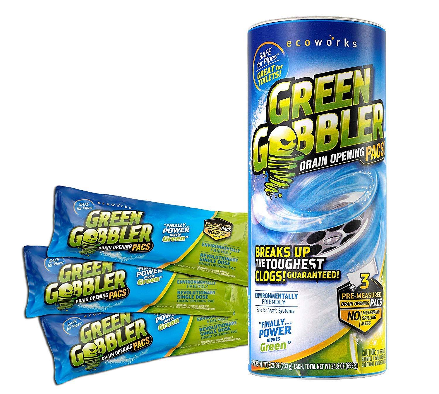 EcoClean Solutions ECOCLEAN SOLUTIONS GGDC3SEMR Green Gobbler Breaks Up The Toughest Blogs, Sold as 3 Pack, 9 Counts Total