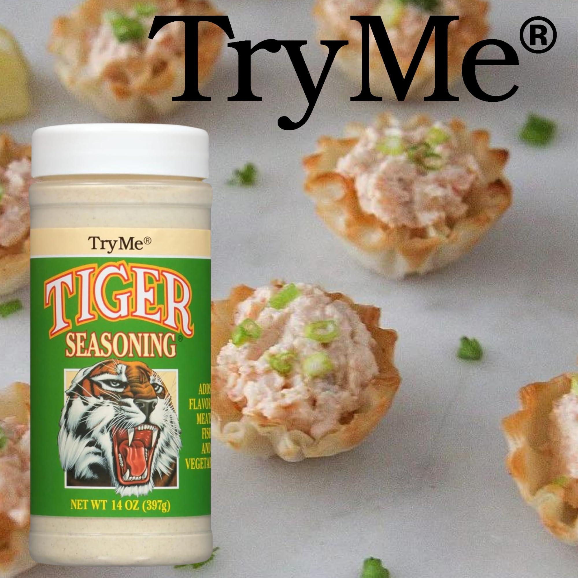 Reily Foods Try Me Tiger Seasoning for Meat Fish and Vegetables, 14oz Bottle (Pack of 1)