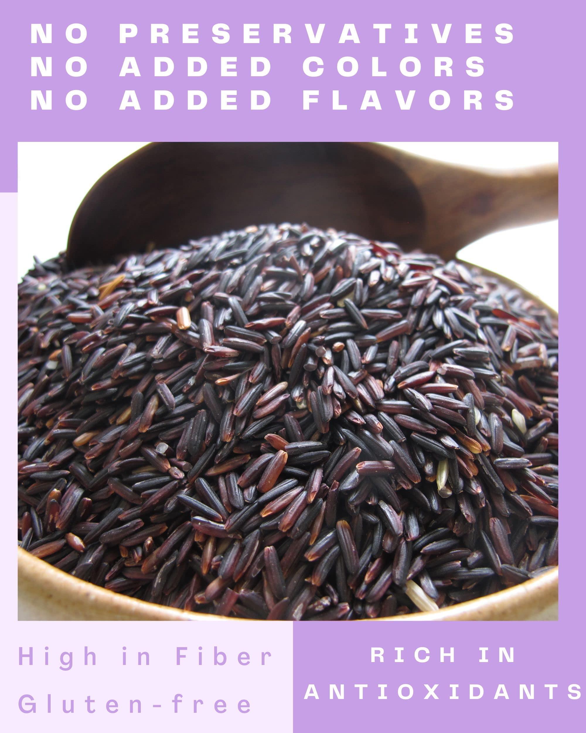 Blue Orchid Organic Organic Riceberry Rice - Purple Thai Black Jasmine Rice - USDA Certified - Premium Freshness - Small Lot Harvest Direct from our Farm to your Table - 4 LB