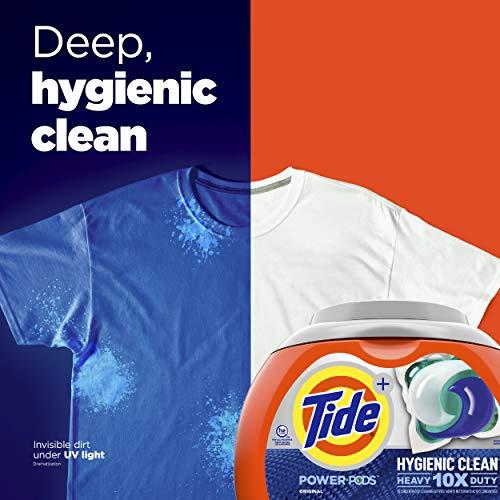 Tide Tide Hygienic Clean Heavy 10x Duty Power PODS Laundry Detergent Soap Pods, Original, 41 count, For Visible and Invisible Dirt