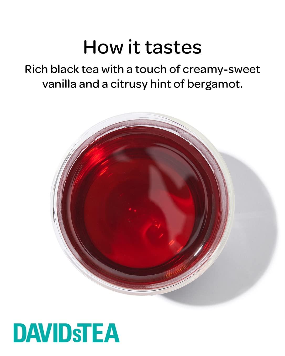 DAVIDsTEA DAVIDsTEA Organic Cream of Earl Grey Tea Sachets, Premium Black Tea with Bergamot and Vanilla, 75 Teabags Total