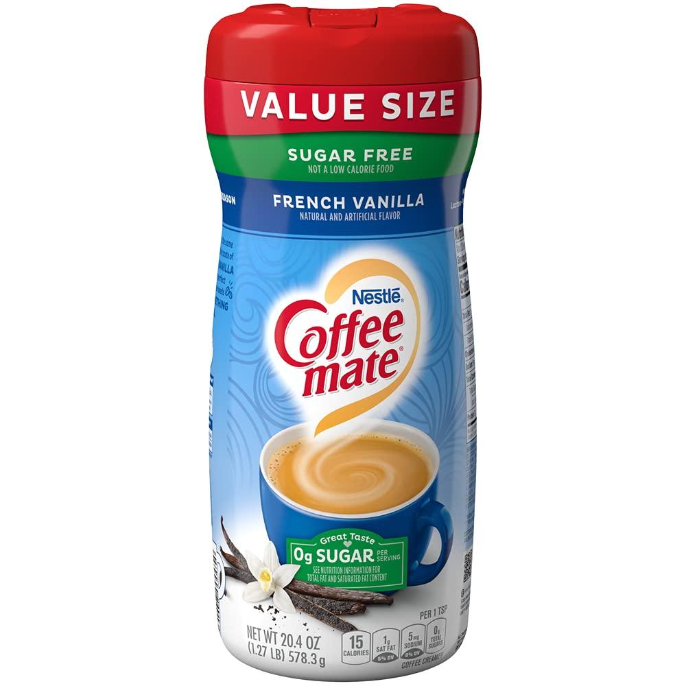 Coffee-mate Coffee-mate Sugar Free French Vanilla Powder Coffee Creamer 20.4 oz. Canister Pack of 6