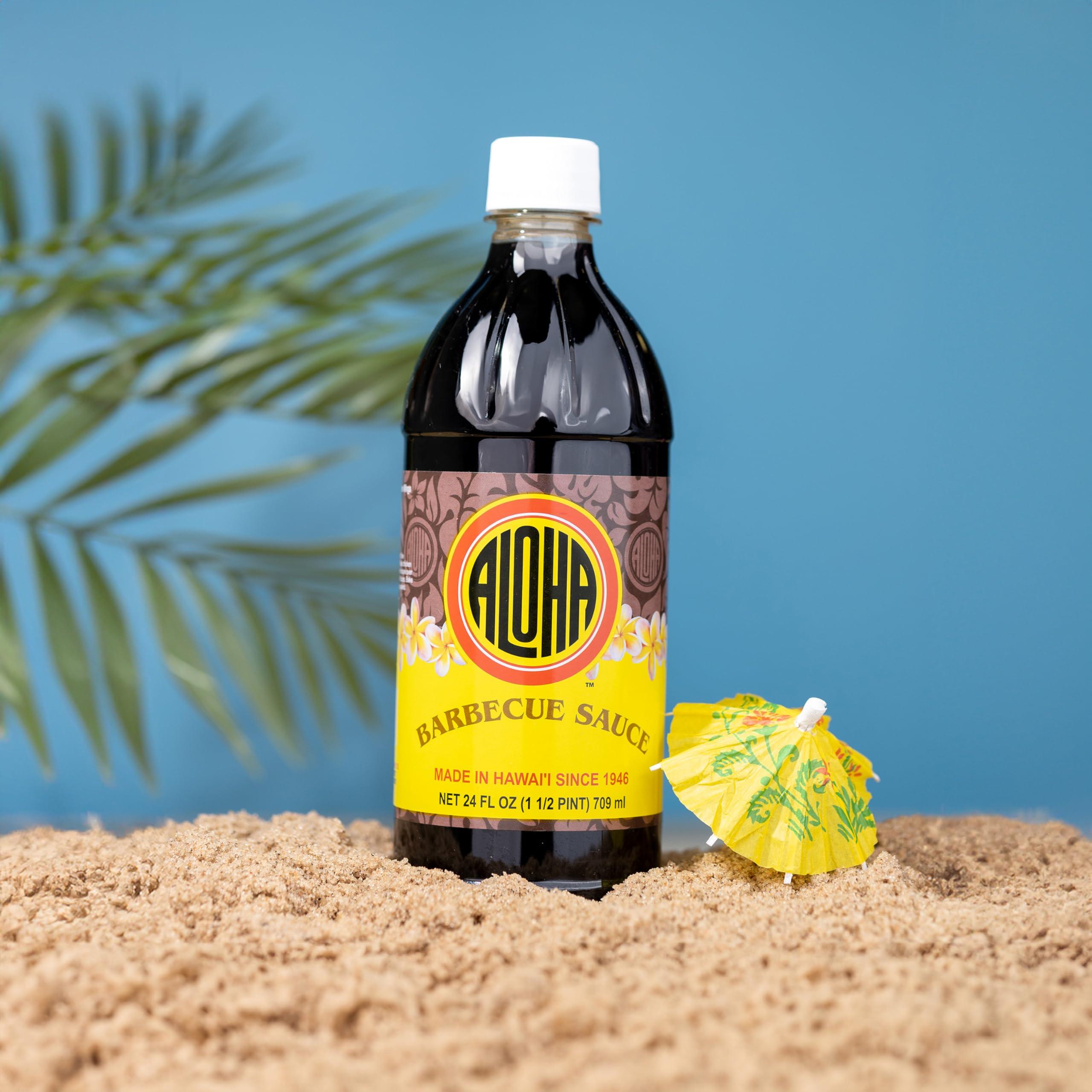 ALOHA Aloha Shoyu - Hawaiian Style Barbecue Sauce - Zesty and Sweet Taste - Made in Hawaii - 24 oz. Bottle