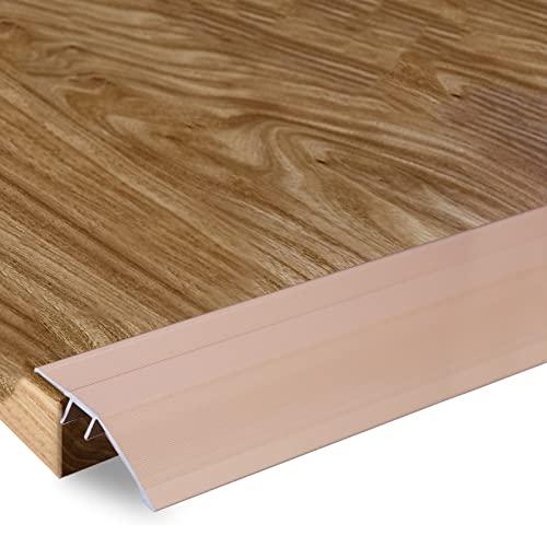 LSMK Carpet to Tile Transition Strip, Champagne Gold Floor Threshold Strip Reducers for Indoor Outdoor Door, Aluminum Sill Nosing Non Slip Sturdy (Size : Length 95cm)