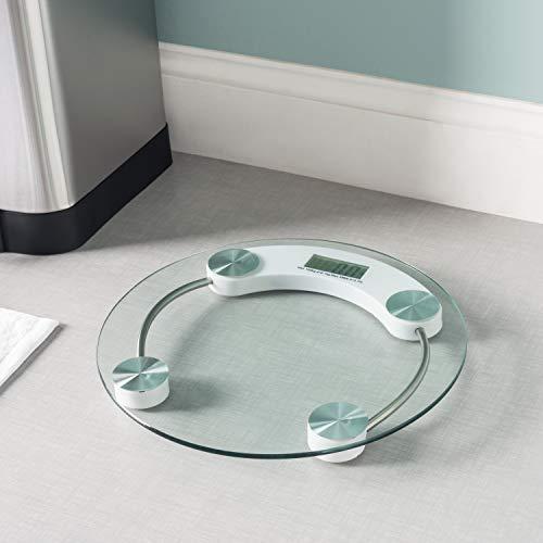 Home Basics Home Basics Glass Bathroom Scale Round, No Size, Clear