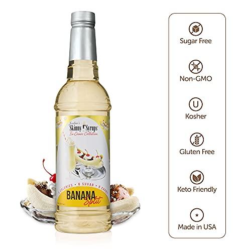 Jordan's Skinny Mixes Jordan's Skinny Syrups Sugar Free Banana Split Syrup | Gluten Free | Keto | Kosher | Made in the USA
