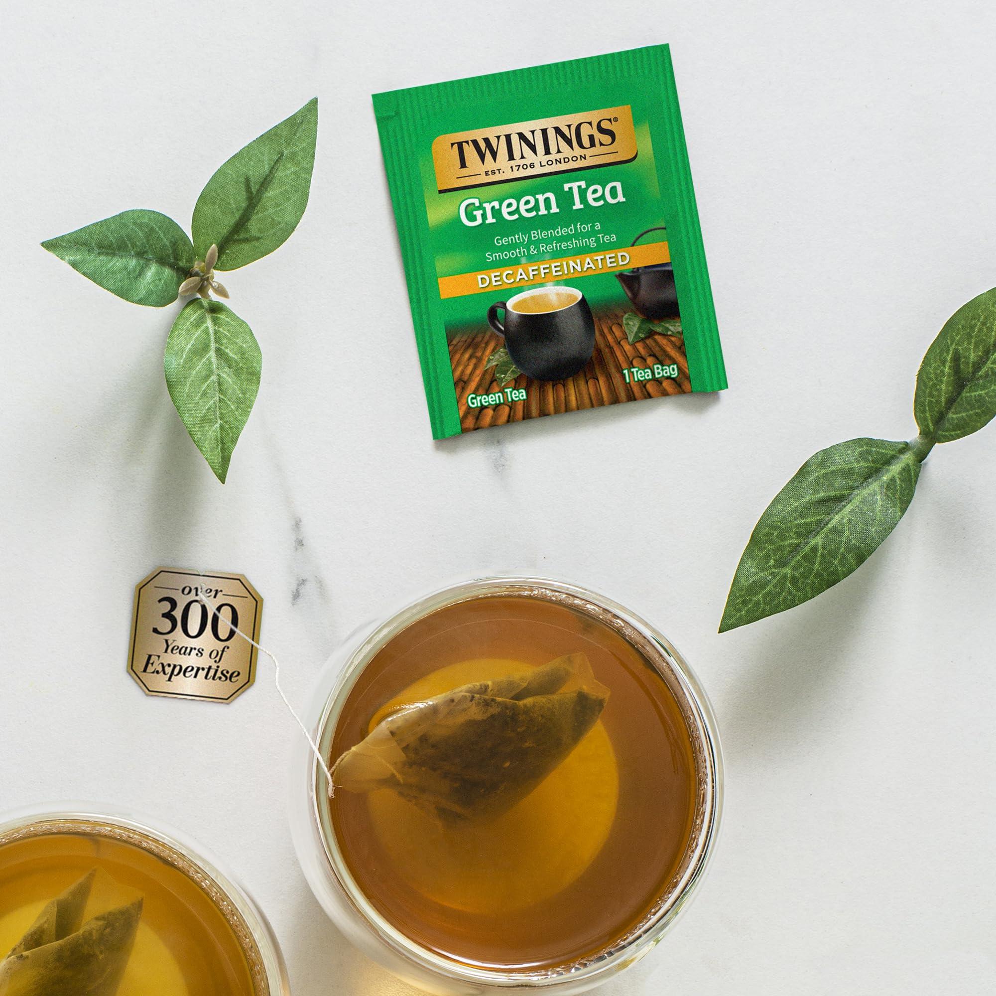 Twinings Twinings Decaffeinated Green Tea Individually Wrapped Bags, 20 Count (Pack of 6), Smooth Flavour, Enticing Aroma, Enjoy Hot or Iced | Packaging May Vary
