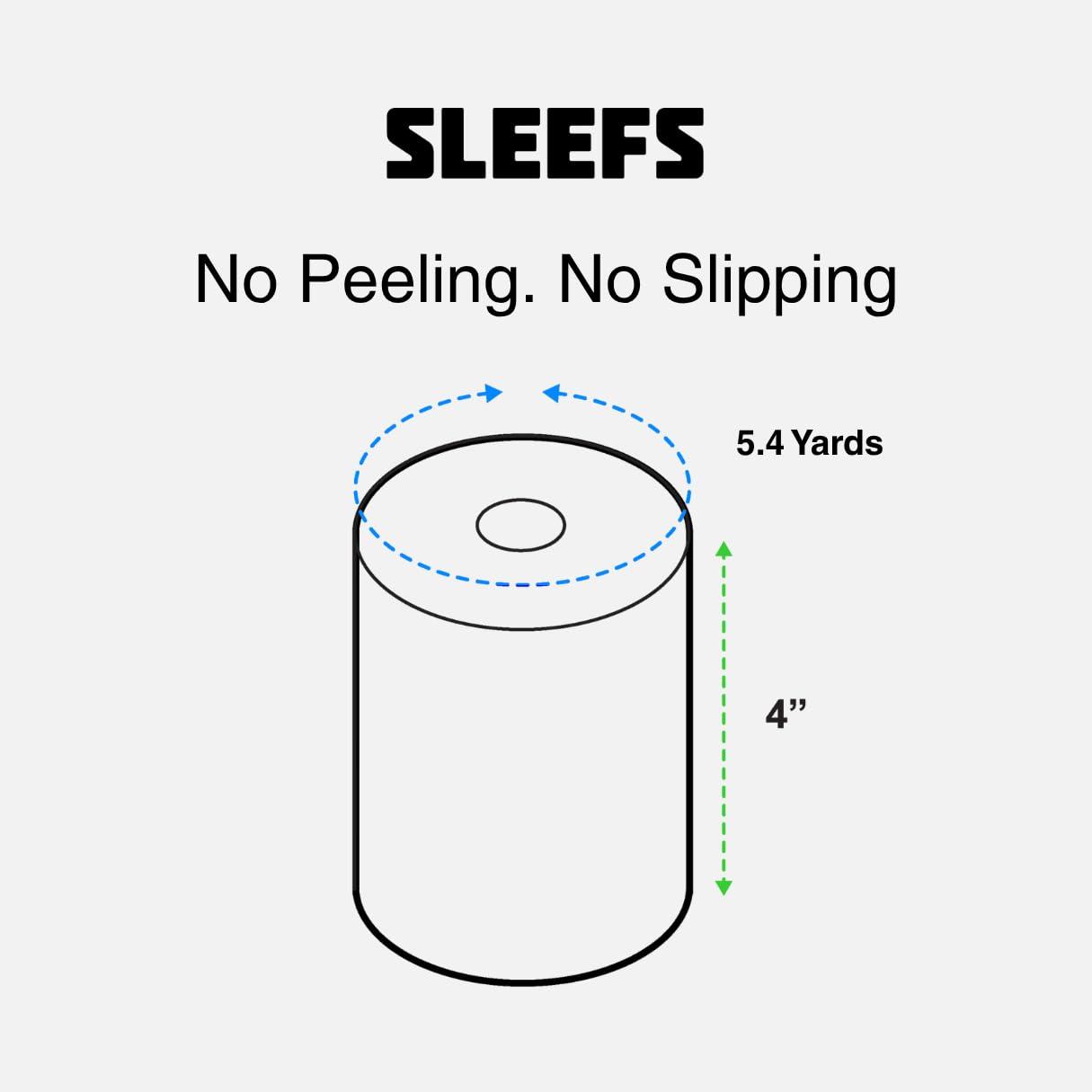 SLEEFS SLEEFS Turf Tape (Black) - Perfect Football Arm Tape / Extra Wide Athletic Tape - Flexible, Waterproof, Ultra Sticky Kinesio / Kinetic / Kenesiology Tape