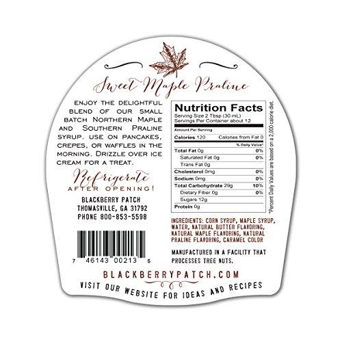 Blackberry Patch Maple Praline Syrup - All Natural And Handmade in Small Batches - 12 Fl Oz - BlackBerry Patch - The southern version of Maple Syrup