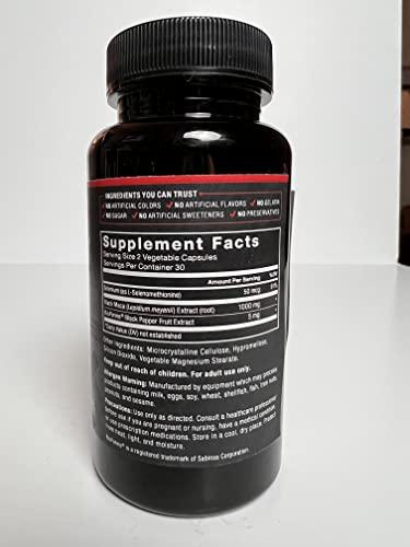 Force Factor Force Factor Black Maca Root Vitality Supplement for Men with Superior Absorption and Power, Natural Maca Negra Extract, Fundamentals Series, 1000mg, 60 Capsules (Pack of 3)