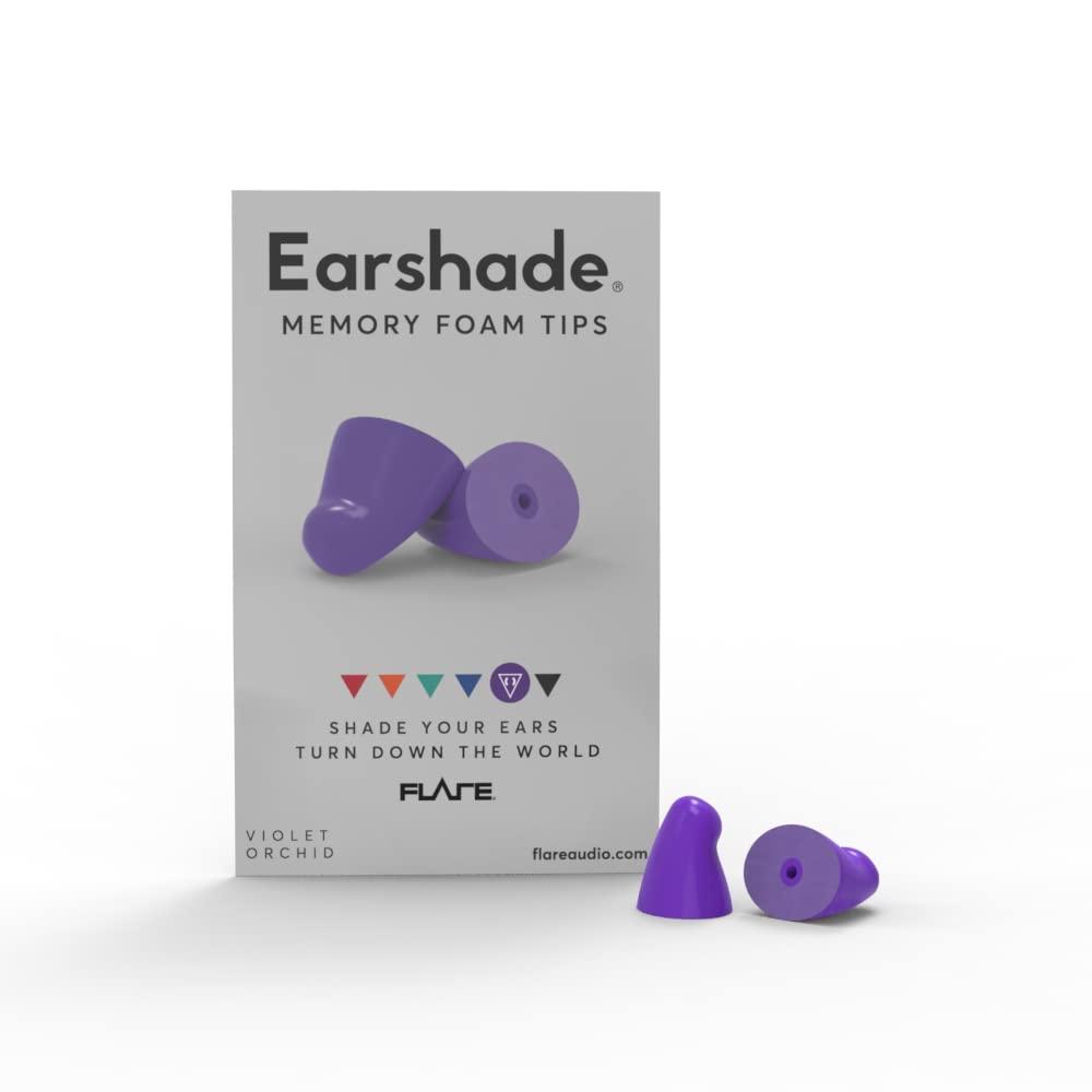 FLARE AUDIO Flare Earshade Replacement Tips - Block Sound Reusable Memory Foam Replacement Tips for Earshade and Earshade Pro - Violet