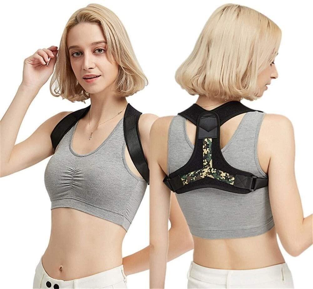 SJHY SJHY Posture Corrector Men Women Brace Shoulder Back Support Belt Medical Clavicle Therapy Lumbar Posture Correction Back Posture (Color : Black)