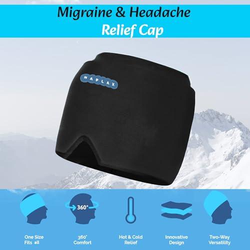 Naplax Naplax Migraine and Headache Relief Cap Hot and Cold Therapy for Migraines, Headaches, Stress Relief and More One Size Fits Most - Blue