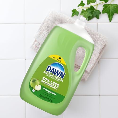VITALVARIETY Dawn Dish Soap Dishwashing Liquid Refill Hand Soap 90 oz. Apple Blossom Scent Bundled with Microfiber Cleaning Cloth