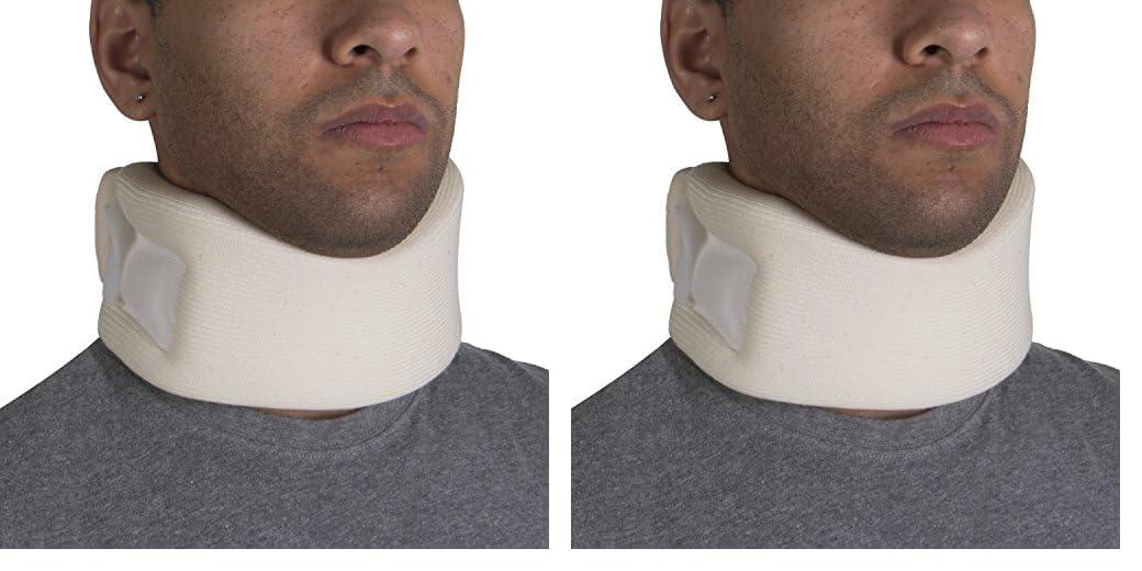 OTC OTC Cervical Collar, Soft Contour Foam, Neck Support Brace, White Average 3\" Depth, Large (Pack of 2)