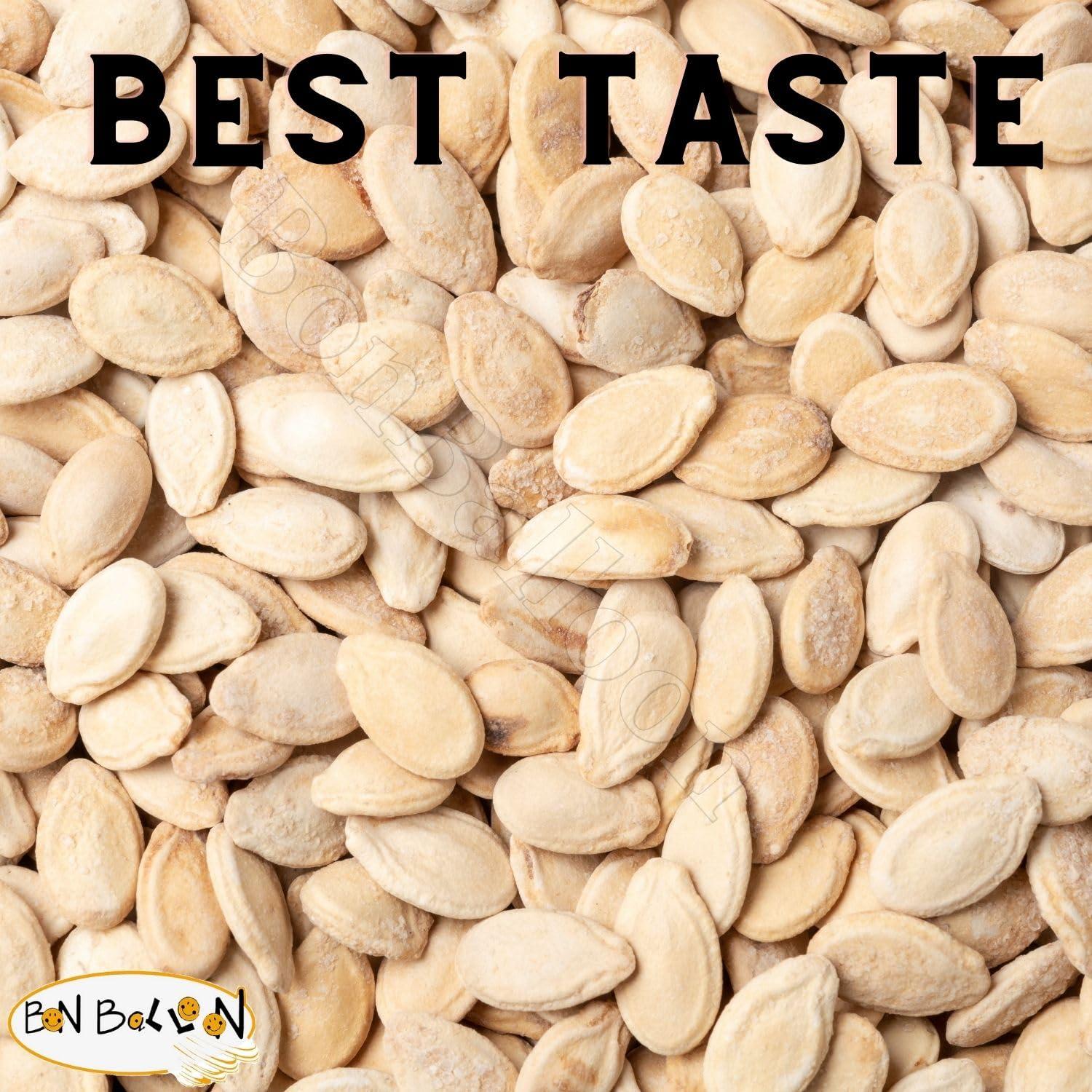 bonballoon bonballoon Melon Whole Seeds Super Premium Natural Roasted & Salted Egyptian Original Best Food Gourmet Fancy Snack Snacks No Gmo Vegan Kosher Halal (17.64 oz / 500 gm)