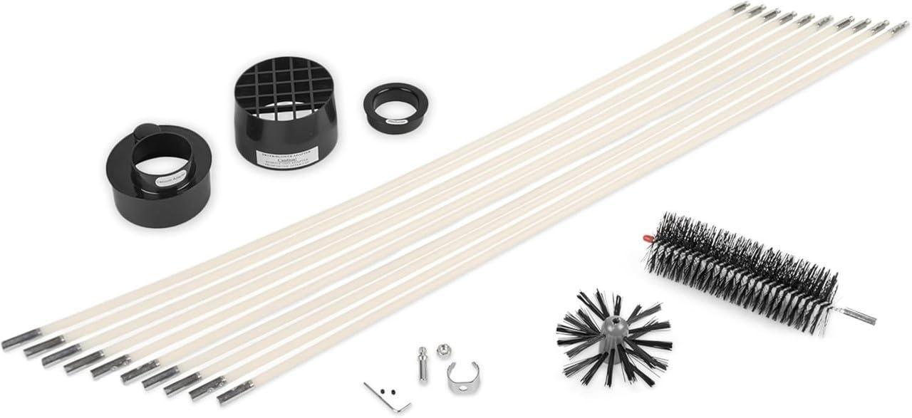 Gardus HY-C Dryer Cleaner Vent Kit - Linteater Rotary Dryer Vent Cleaning Kit, Dryer Vent Cleaning System, Dryer Brush Vent Cleaner, 30 Feet of Extension